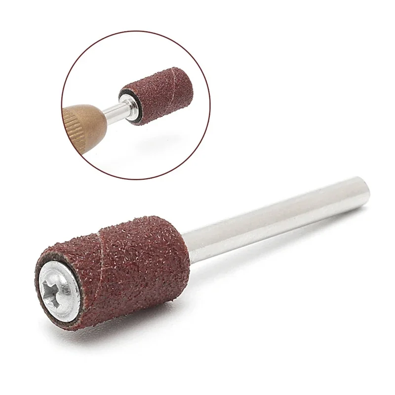 100 ชิ้น "และ 1/4" Sanding Band Sleeves กลองชุดกระดาษทรายยาง 2 Mandrels