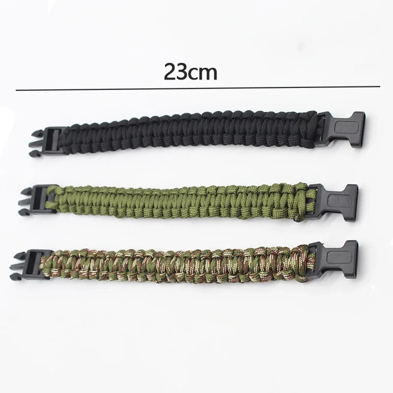23 cm/9 Zoll Paracord-Überlebensarmband mit sieben Kernen für den Notfall im Freien, Camping-Werkzeug mit geflochtenem Seil-Design – Detail 6