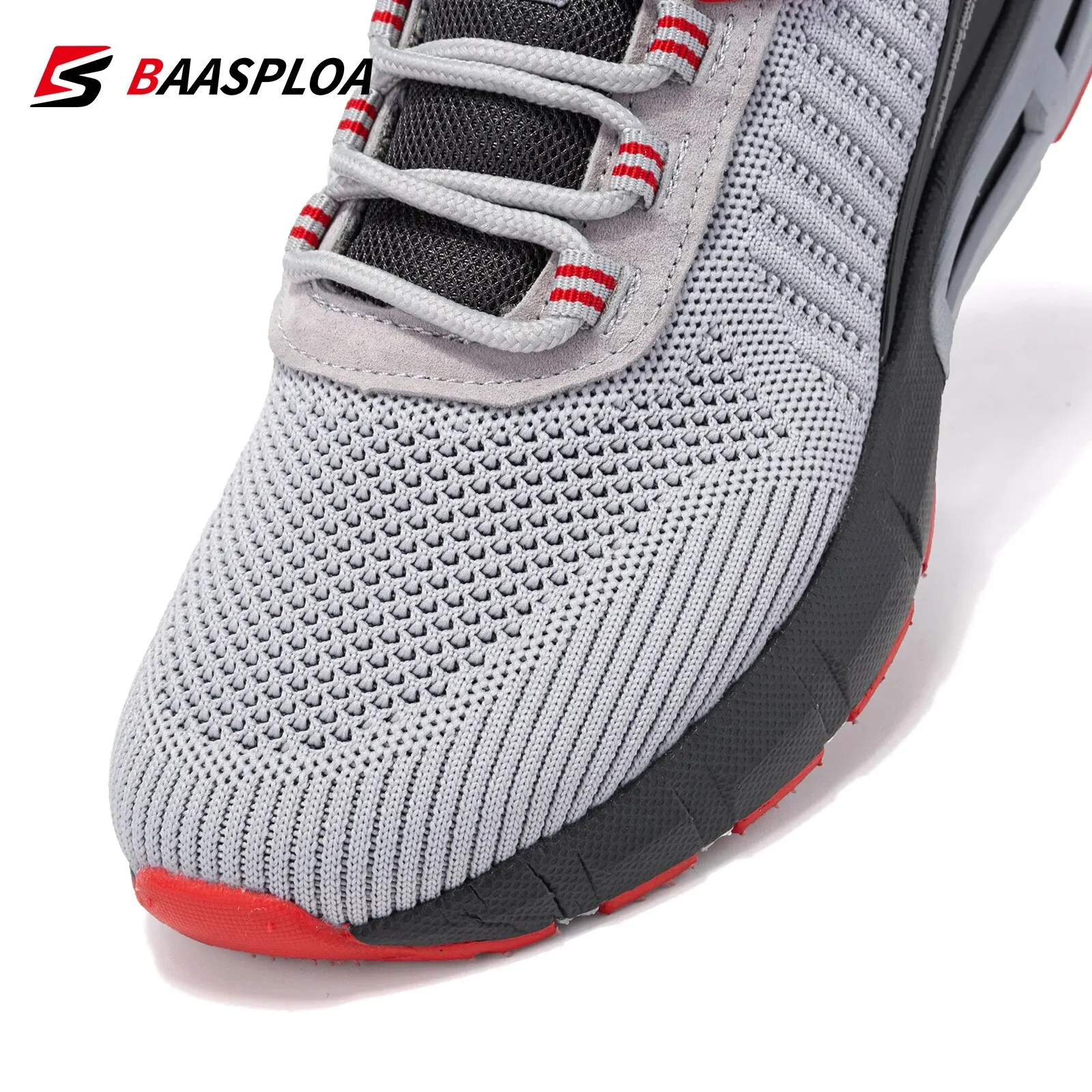 2024 Baasploa Men Casual Sneakers New Mesh Breathable Sport Shoes For Men Comfort Lightweight Walking Shoes Non-Slip Male