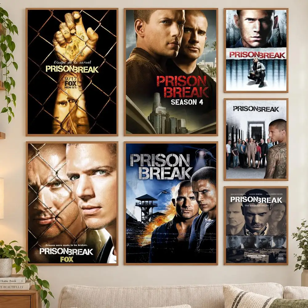 Classic Tv P-Prison Break Poster HD art sticky wall waterproof home living room bedroom bar aesthetic decoration