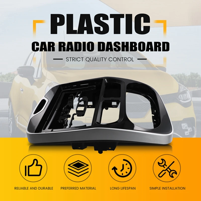 

2 Din 10.1 Inch Car Radio Fascia Panel Frame For Renault Clio 2012-2019 Dashboard Installation Trim Kit