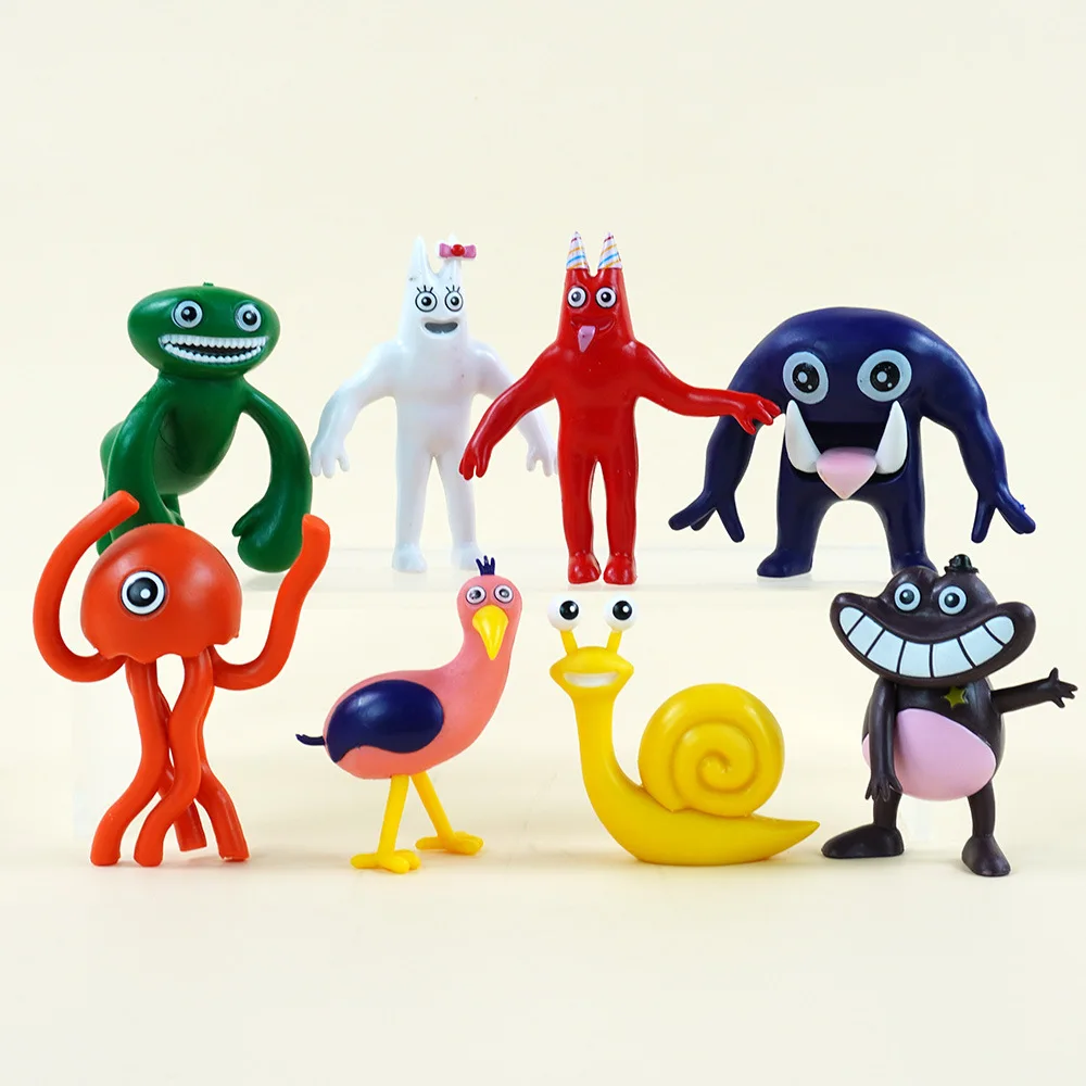 8pcs/set Cartoon Garten of Banban Action Figure Doll Anime Model Cake Pandents Decoration Children Charm Toys Birthday Gifts