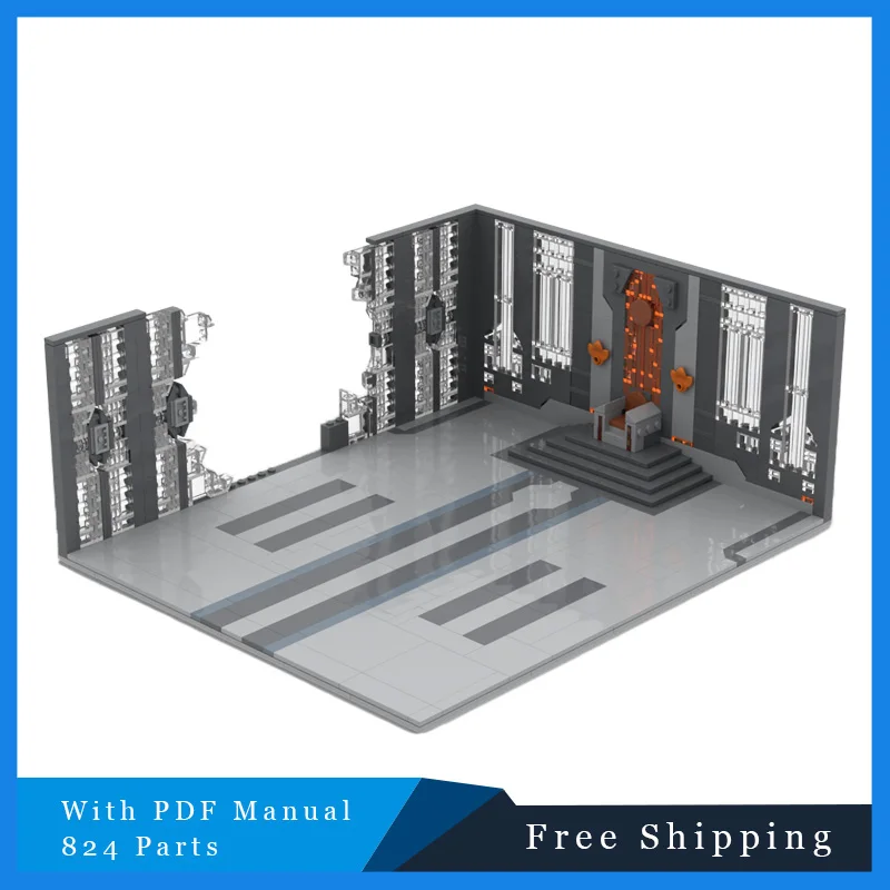 

824 шт. MOC Star Battle строительные блоки модульная модель сцены трона DIY развивающие кирпичи детские игрушки набор Рождественский подарок на день рождения