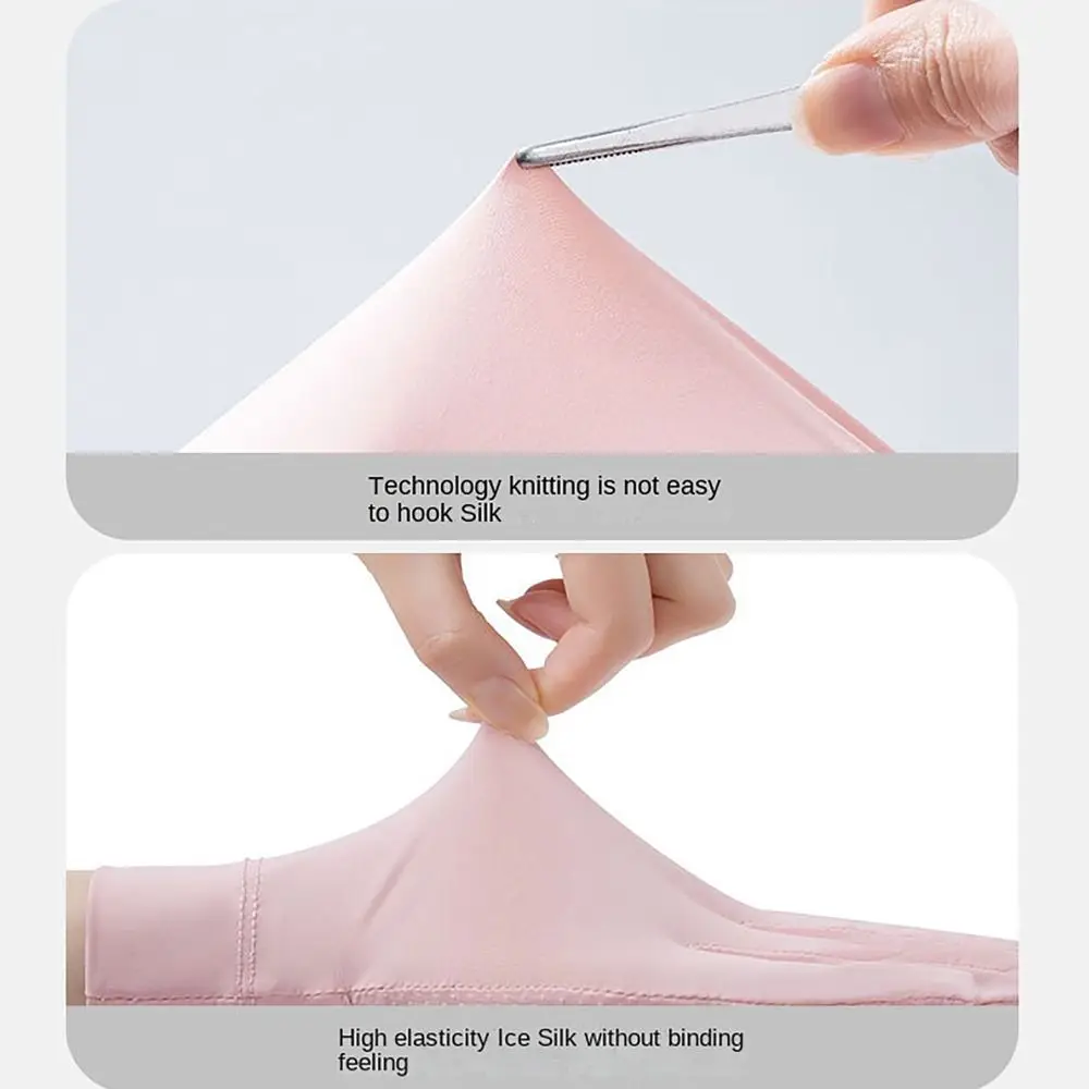 تنفس مكافحة الأشعة فوق البنفسجية قفازات واقية من الشمس مكافحة زلة الجليد الشعور قفازات شاشة لمس الحرير الجليد قفازات ركوب الخيل النساء الرجال