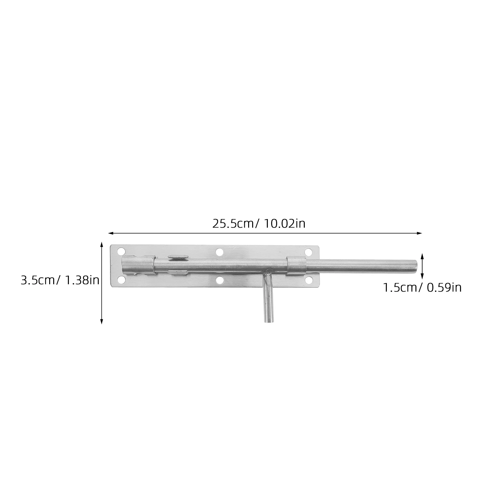 Heavy Duty Thickened Stainless Steel Floor Mounted Gate Latch Welded Iron Door Bolt Slide Lock Cane Bolt Drop Rod Barn Door