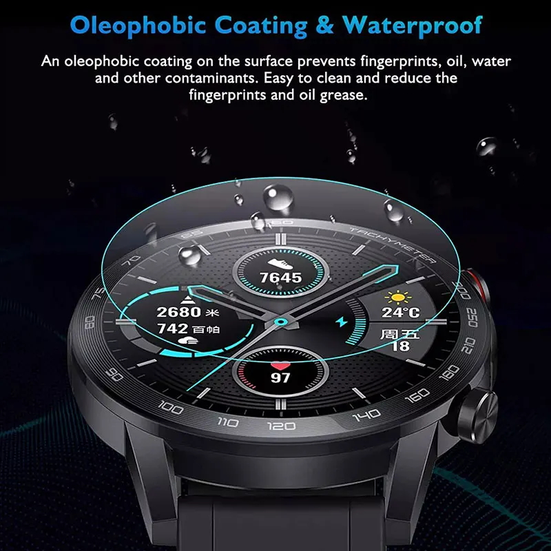 2.5D Tempered Glass Screen Protector For Huawei Honor Watch Magic 2 42mm 46mm Smartwatch Screen Protector Film Watch Accessories