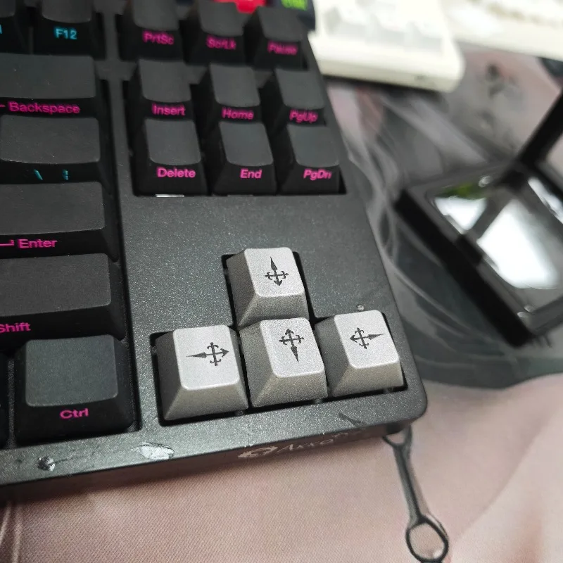 Cross Metal Keycaps UV Printed Arrow Key Cap Custom Mechanical Keyboard Keycap Fit MX Switch Gaming Keyboard Keycaps