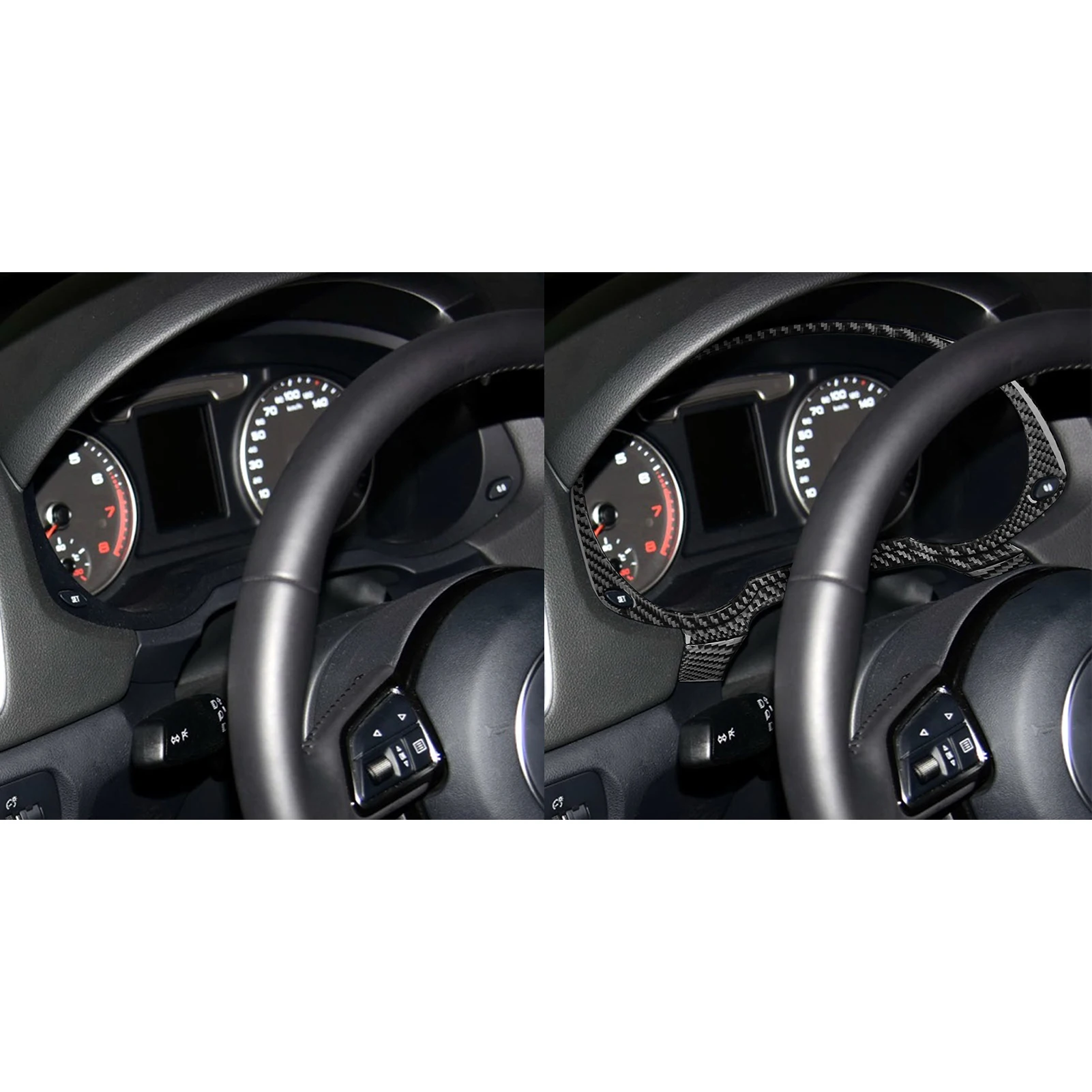 Speedometer Dashboard Buttom Strip Panel For Audi Q3 2015—2018 Car Accessories Carbon Fiebr Cover Trim Sticker Modification