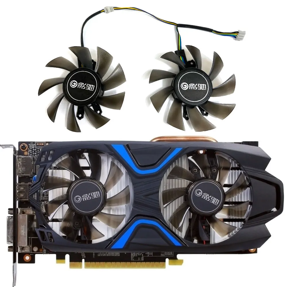 NEW 75MM 4PIN GALAX GTX 1050、1050TI FAN，For GALAX P106-100、KFA2 GALAX GTX 1060、1050TI、1050、960、950 Video card cooling fan