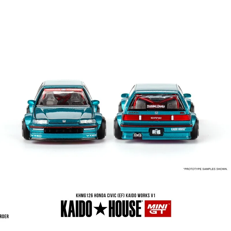 Kaido House + MINIGT 1:64 Honda Civic simulation car model collection display item for boys as a gift