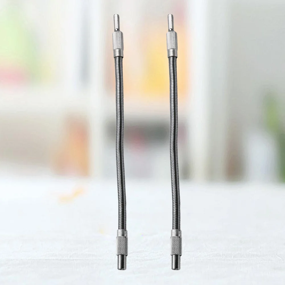 

2Pcs Metal Flexible Extension Screwdriver Shaft Hex Adapter Drill Bit Holder Connector for Electric Rechargeable Drill