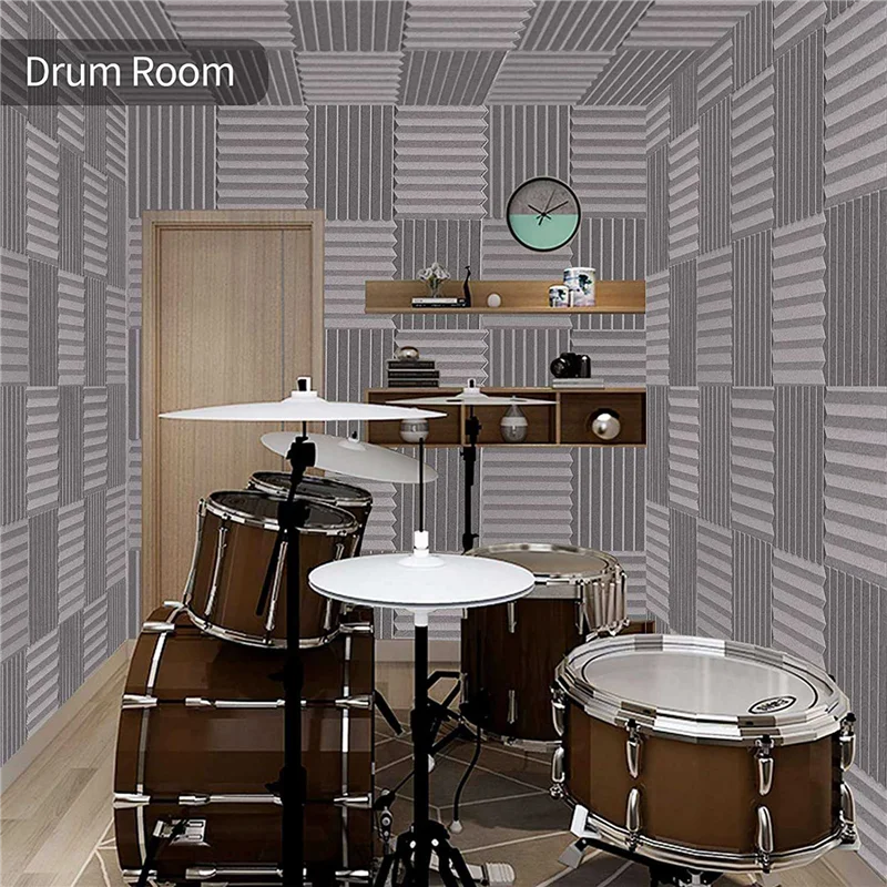 

Y67A-120Pack 1 Inch X 12 Inch X12 Inch Soundproof Foam Panels Sound Absorbing Insulation For Recording Studio, Gaming Room