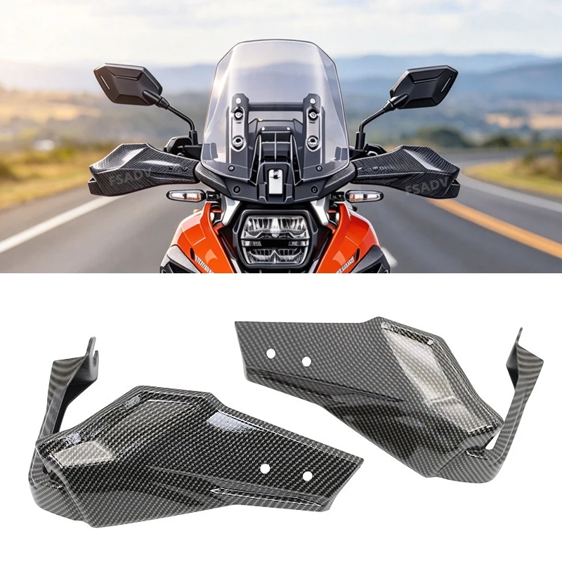 Carbon/Black Hand Guards For Suzuki V-Strom DL1050 XT 1050 DE 1050DE ADV 2020-2025 Handlebar Handguard Hand shield Guard