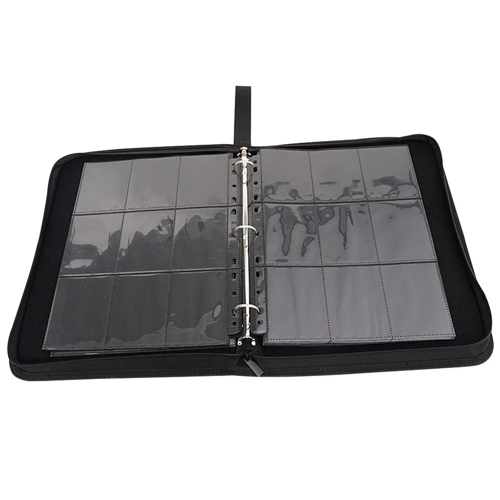 カードバインダーホルダー十分な収納透明ページ Pu Pp 素材ゲームスポーツフォトカードコレクションアルバムオーガナイザー