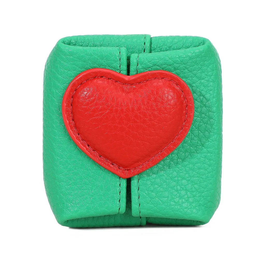 Compact Solid Color Coin Purse Square Shape Multi-function Women's Wallet Mini Size Cowhide Leather Jewelry Pouch For Women