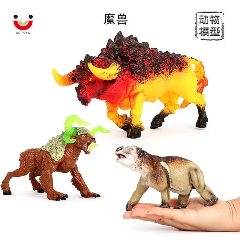 simulation of western mythological animal models, fire bulls, stone bulls two-door teeth monsters