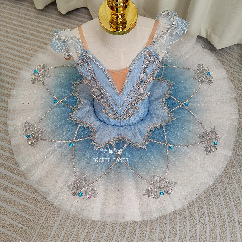 

BT00789 Professional Custom Size Custom Color Kids Girls Women Adult Blue Ballet Tutu Costumes