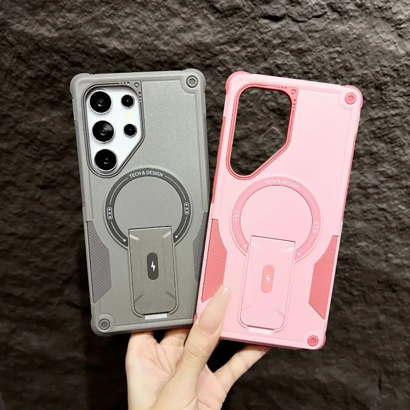 Magnetische Hülle für Samsung S26 Ultra S25 Ultra A57 A56 A36 A17 Schutz mit Aufstellfunktion Stoßfeste Rückseite Magnetische Handyhülle – Detail 7