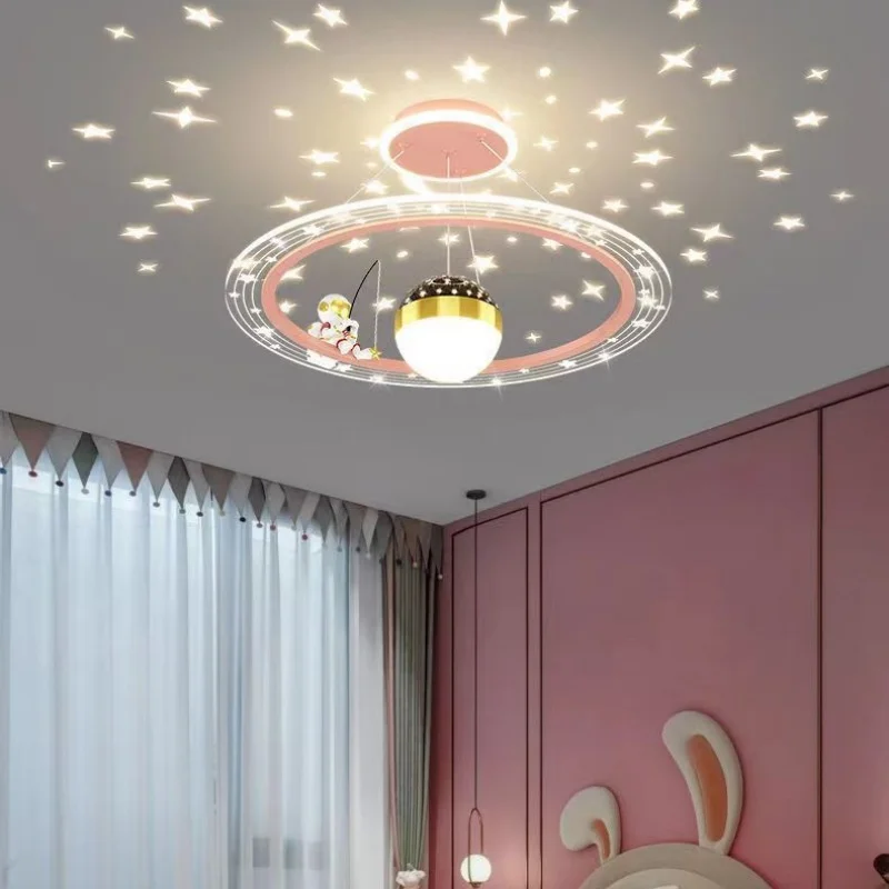 Bedroom Astronaut Modern Minimalist Creative Starry Sky Eye Protection Main Bedroom Restaurant Study Room Ceiling LED Chandelier