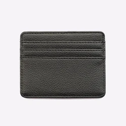 Vegan Leather Slim Card Holder Soft PU Leather Credit Card Cases Covers With 6 Card Slots And 1 Change Slot Custom Initials Name