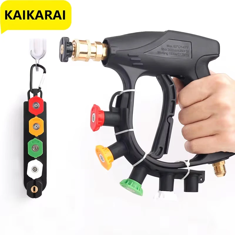 Pressure Washer Tips Set with Nozzle Holder 5 or 7 Multiple Degrees Rinse Kit Nozzle 1/4 Inch Quick Connect Washer Tips 4000 PSI