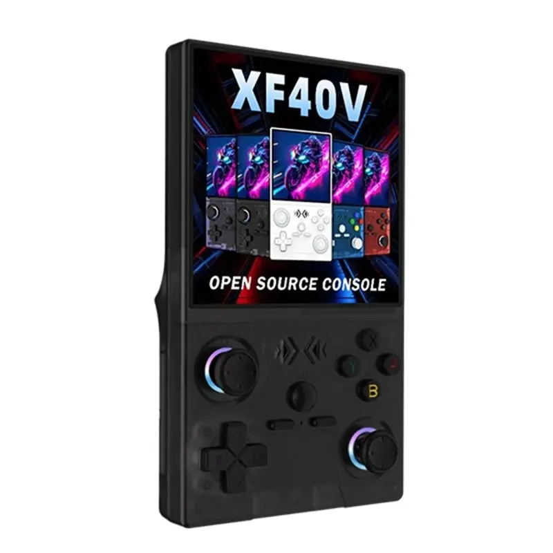 XF40V 4.0" IPS Screen Retro Handheld Game Console Linux System Supports Wifi Gamepad 64G Storage Pocket Video Game Player