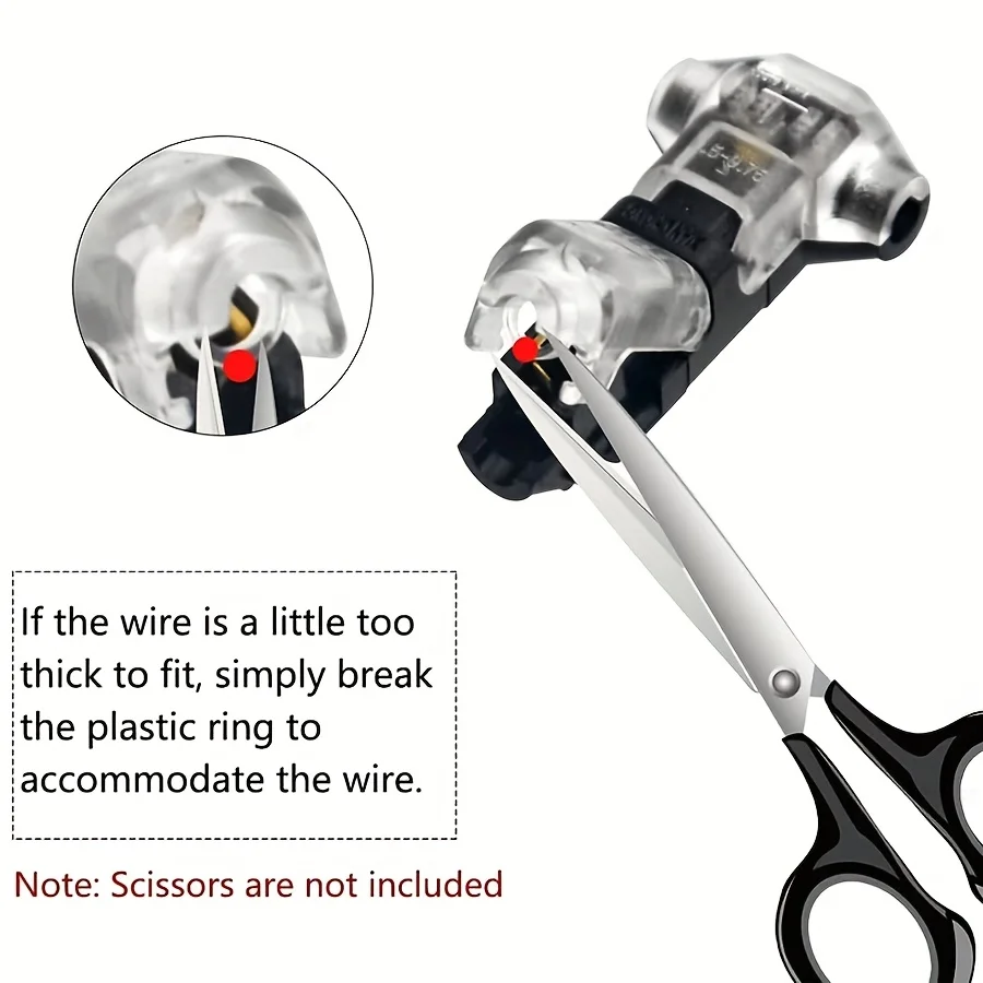 5/10/20 Pieces T1 Quick Connect Wire Connectors - 1 Pin 1 Way, Universal Compact Type, No Need to Strip Wires, Easy to Install image 5
