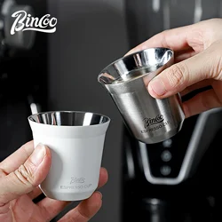 Bincoo 304 Stainless Steel Espresso Mugs 80ML Coffee Cups Insulated Double Wall Heat-insulating Safe Small Capacity Drink Cups