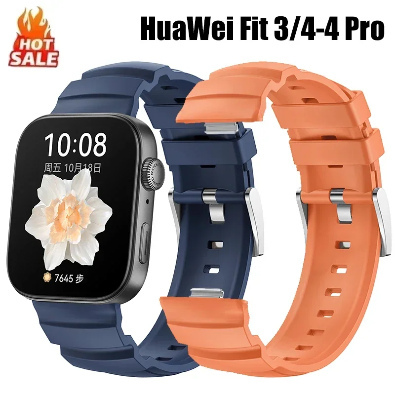 

Поп-силиконовый ремешок для часов Huawei Watch Fit 4 Pro Fit3 4, браслет Correa, сменный спортивный ремешок для часов Huawei Watch Fit 3 4