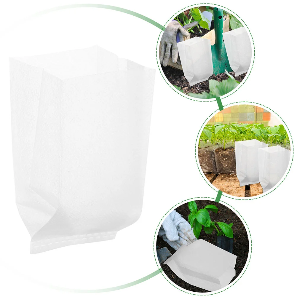 

100 Pcs Tree Planting Bag Nursery Bags Growing Flower Pouch Plants Fabric Planters for Container Seedling