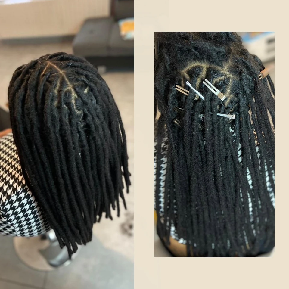 Extensões Dreadlock para homens e mulheres, tranças de crochê, cabelo orgânico, Faux Locks, Dread Loc, 0,6 cm