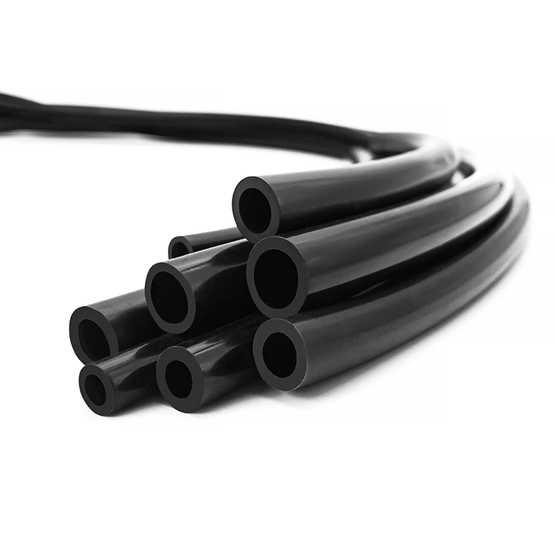 1Meter -60 ~ 200 Deg.C Heat Resistant ID 2 ~ 19 mm Black Flexible Silicone Gel Tube Aquarium Air Pump Soft Rubber Silicone Hoses