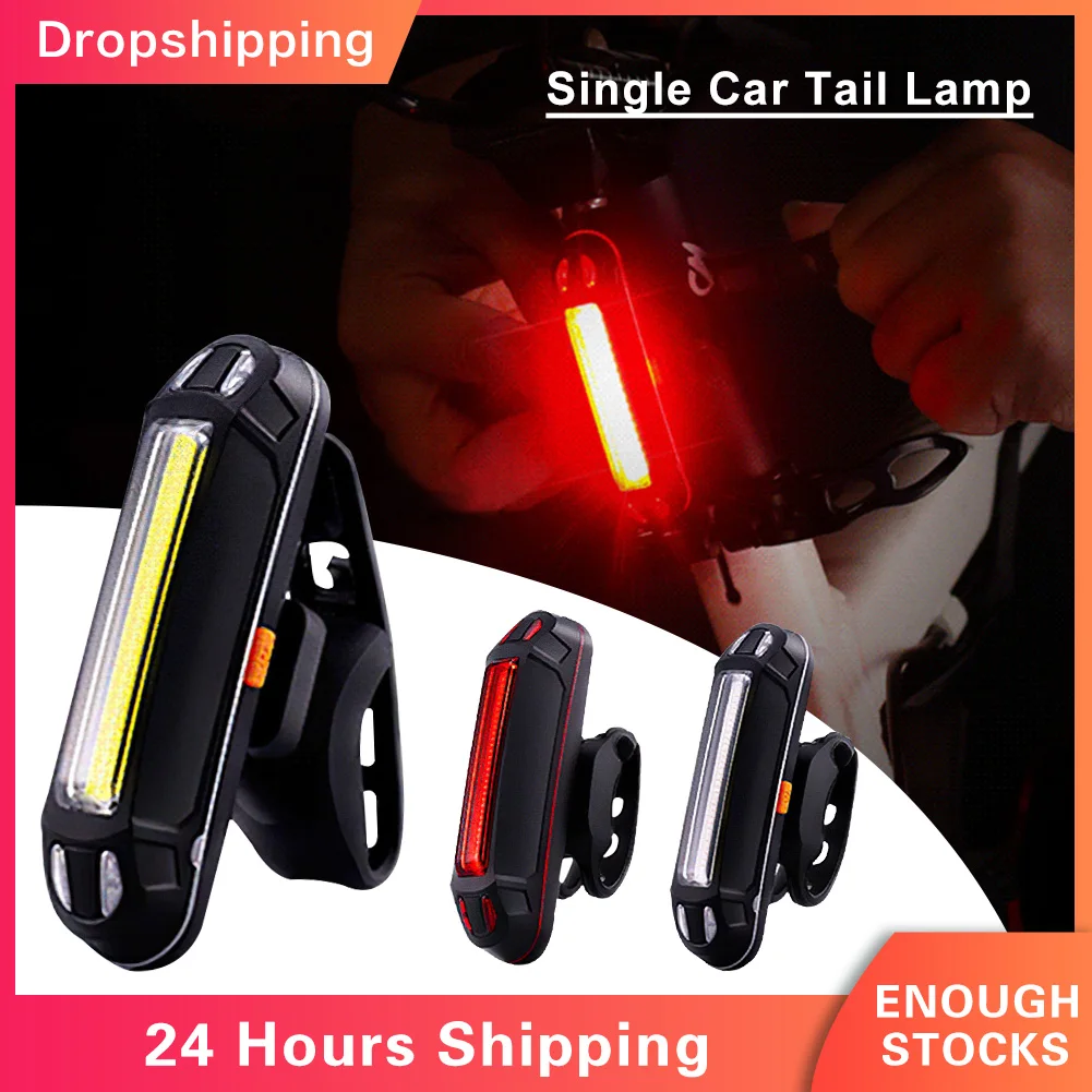 Highlight Bicycle Lights USB Rechargeable Bicycle Tail Lights LED Waterproof Safety Warning Lights For Riding Backpacks Helmets