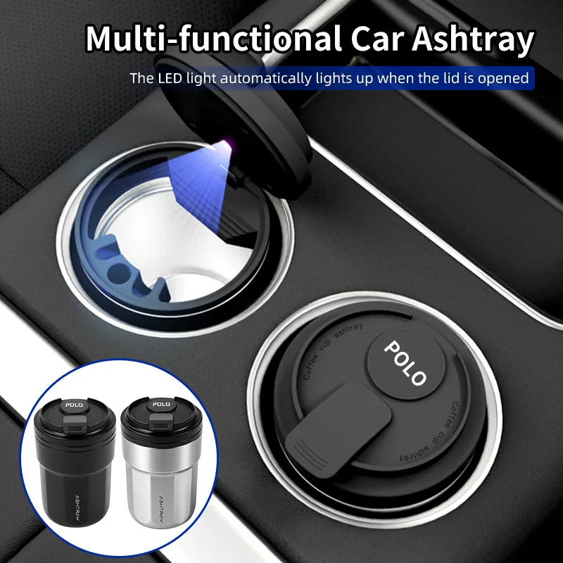 

Car Coffee Cup Ashtray Garbage Storage Cup Auto Accessories Universal Size For VW Polo Jetta Scirocco Sagitar Touareg Touran