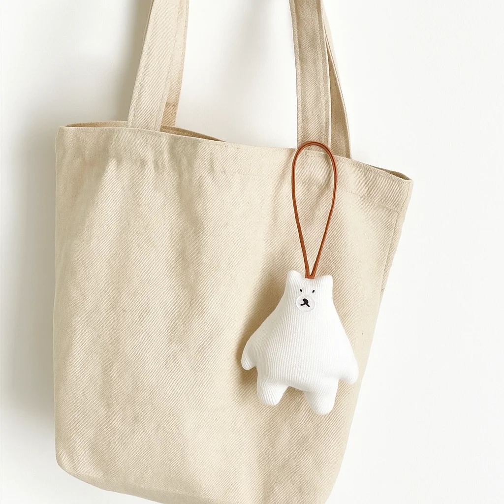 

Мягкий белый медведь, брелок для куклы, защита от потери, милый мультяшный брелок для куклы, многофункциональный Ins Bear, вешалка с именной табличкой, игрушка для детского сада