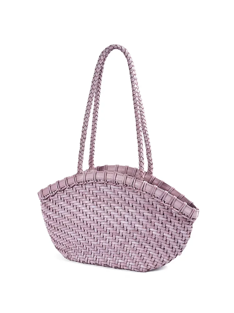 Fashion Retro Handwoven Shell Bag Genuine Leather Women Tote Bag\Handbag Simple Real Leather Lady Underarm Shoulder Bag New 2026