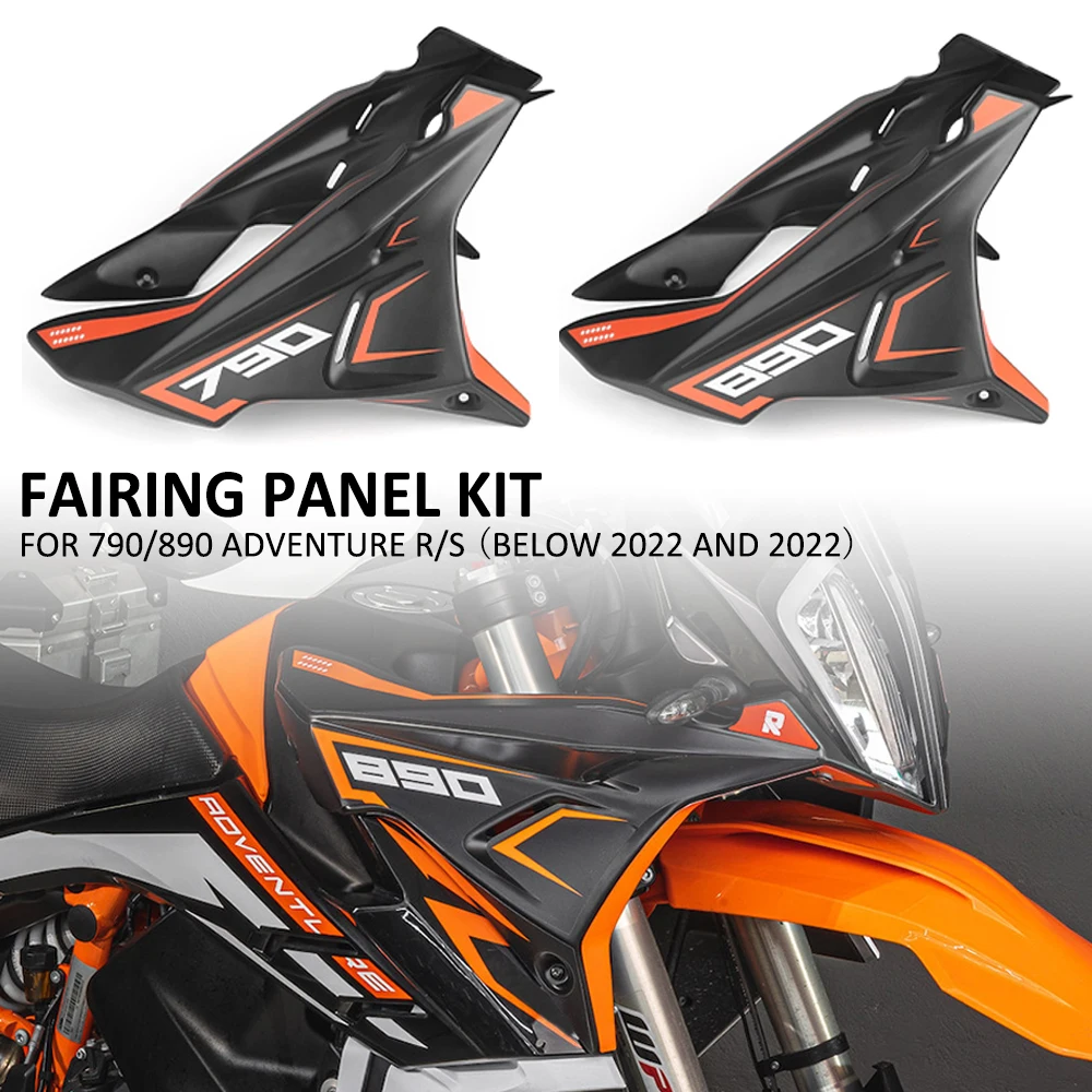 For 790 890 ADV Adventure R S 2022 and Before Year Motorcycle Front Fairing Side Panels Wind Deflector Windscreen Plate Cover