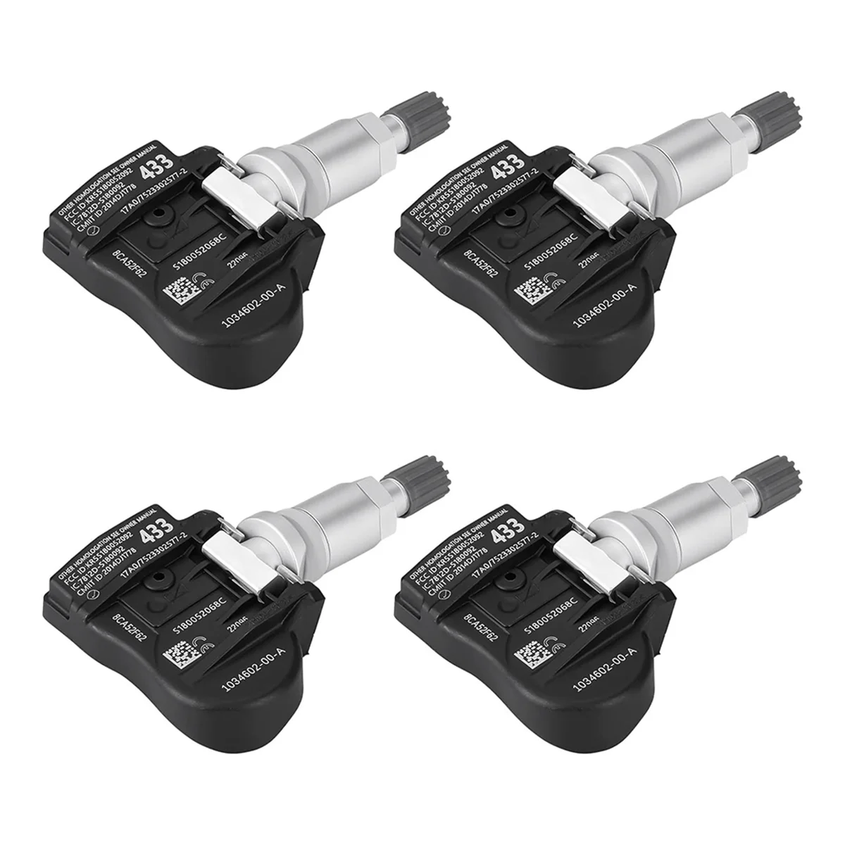 4Pcs Car TPMS Sensor Tire Pressure Sensor 107481200B for Tesla 3 2018-2020 S 2014 X 2016 Tire Pressure Monitor