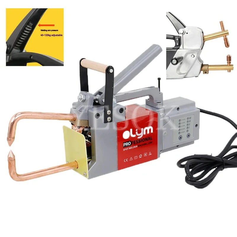 

Resistance Spot Welding Machine 220V Welding Thickness 2.0+2.0mm Steel Plate Sheet Metal CE Portable Spot Welder 2.5/4.0KVA