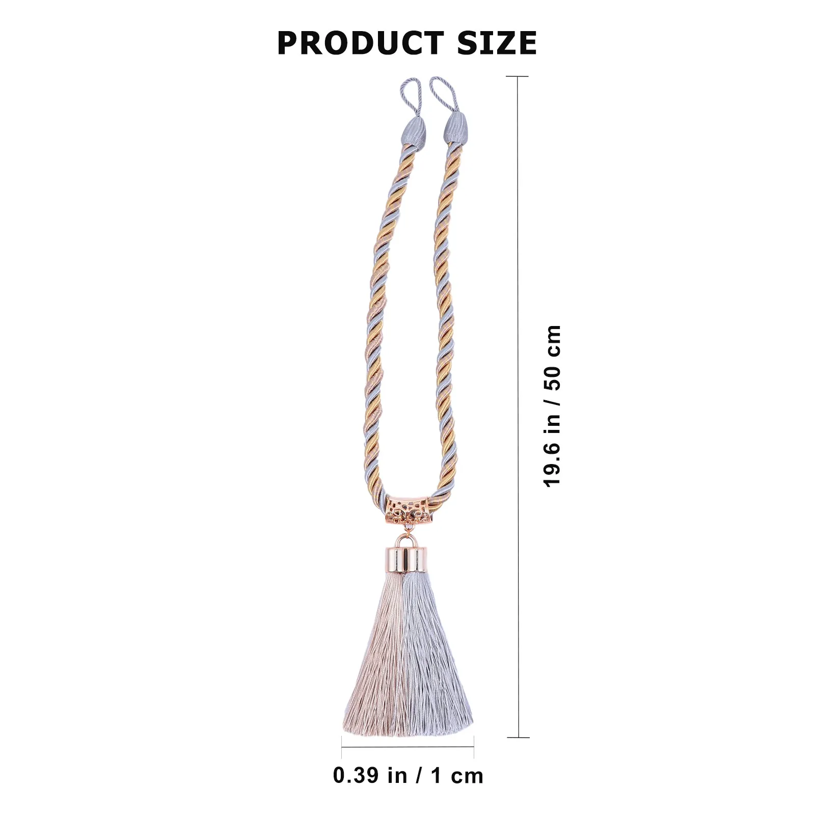 1Pair Window Curtain Tieback Creative Hand Woven Braided Tassel Curtain Holdbacks for Living Room Bedroom Shower Curtains