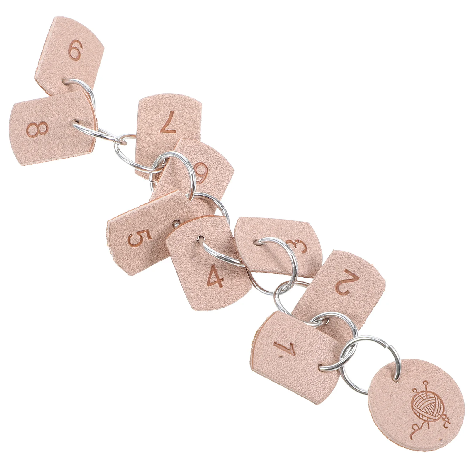 

Stitch Marker Chain with Numbered Beads PU and Iron for Knitting Row Counter Crocheting Project Tracker Knitter Must