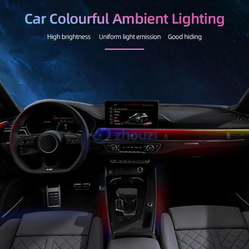 18-in-1 RGB Symphony LED Strip Light Kit 1/10 1/6 New Conditions for Automotive Interior Design