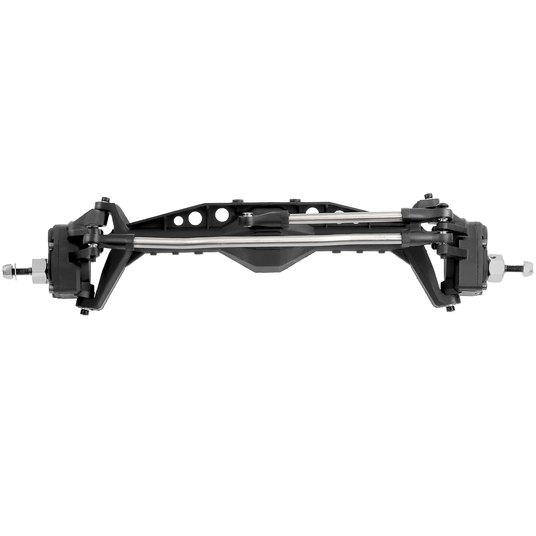 Set with Servo Moun Aluminum 4WS Offset Portal Axle t for 1/10 4 Wheel Steering LCG Chassis Comp Rigs SCX10 III Capra H10 OPTIC