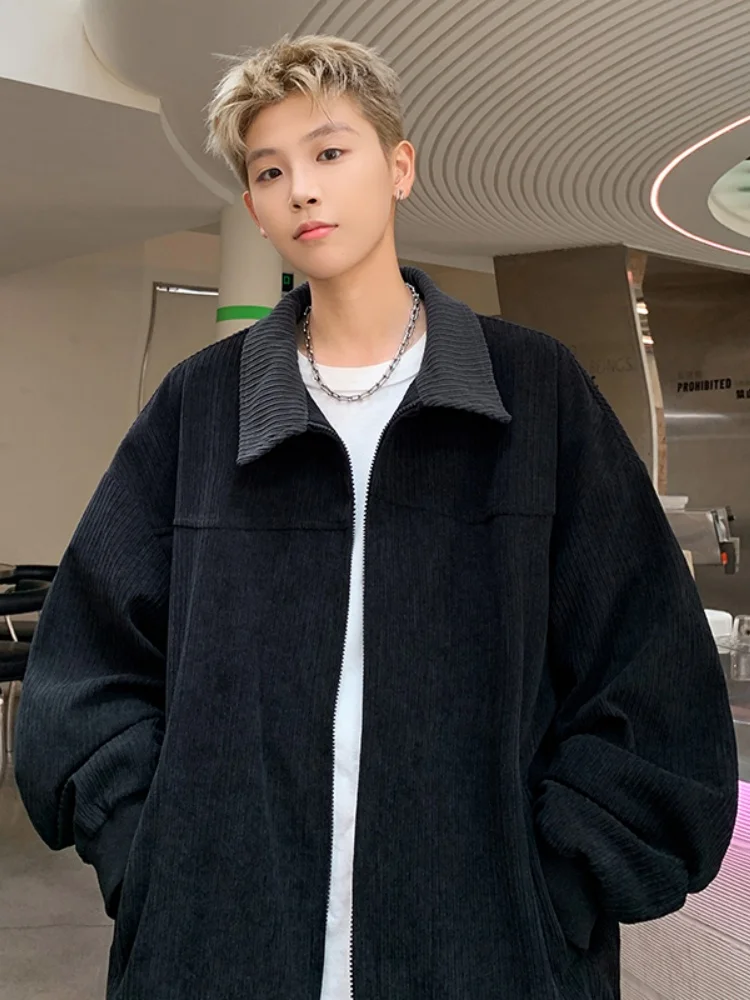 

Ретро-куртка из американского вельвета для мужчин, весенне-осенняя, спортивная, модная, брендовая, с цветными блоками, молодежная верхняя одежда, пальто