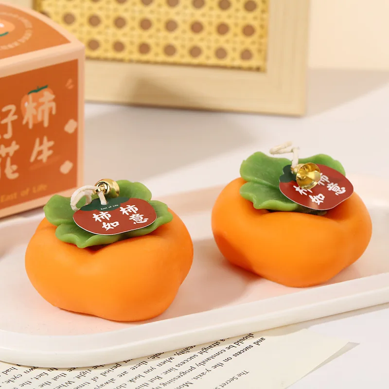 High Value High Value Persimmon Ruyi Persimmon Scented Candle Creative Fragrance Home Souvenir Decoration