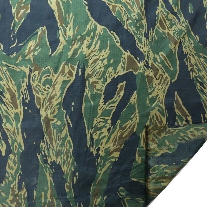 

Tiger Stripe Camouflage Fabrics 30D Nylon Plaid Fabric Ultra-thin Sleeping Bag/Down Jacket Down-proof Fabric Sewing Tactical DIY