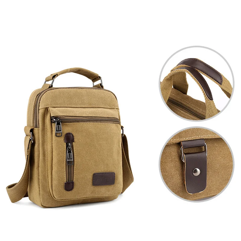 Heren Canvas Schoudertas Zomer Retro Licht Messenger Handtas Casual Persoonlijke Zak Crossbody