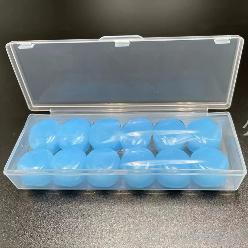 12PCS Silicone Ear Plug Reusable Silicone Wax Earplugs Swimming Moldable Earplugs Noise Reduction Cancelling Sleeping Protection