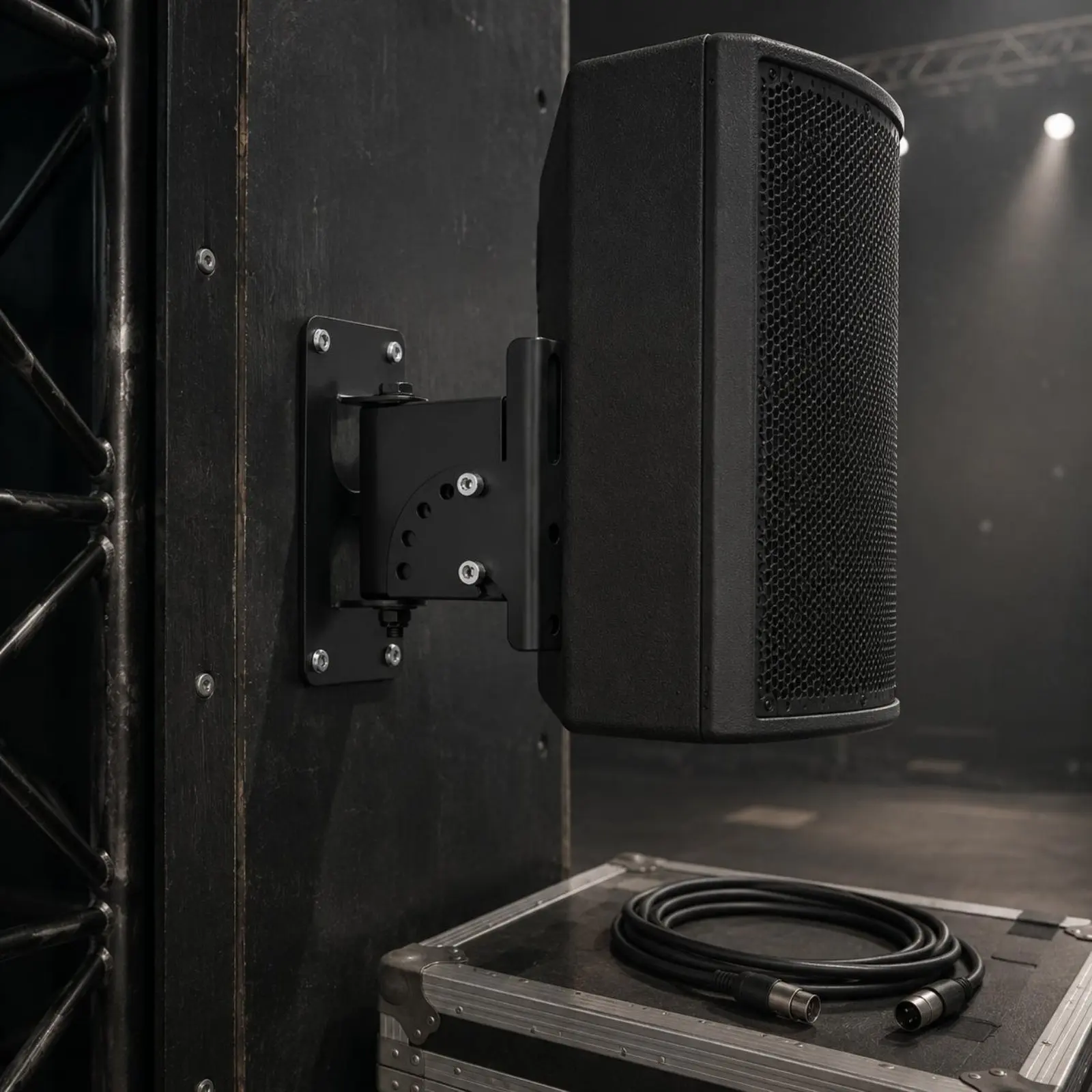 Adjustable Speaker Bracket Heavy Duty Speaker Wall Mount Audio Accessory 90 Degree Tilt for KTV
