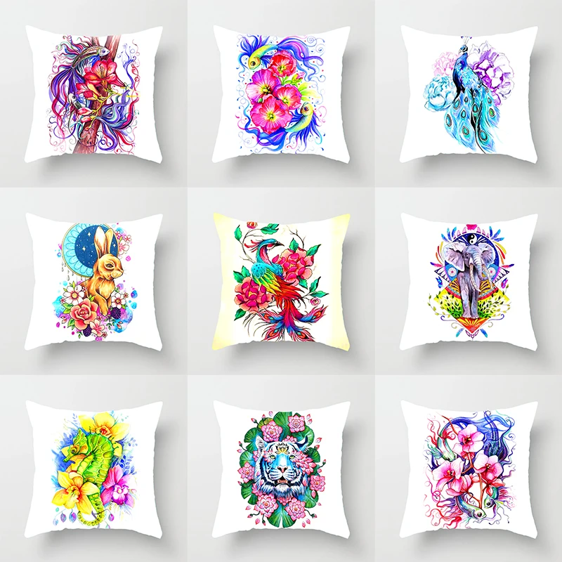 

Animal Cushion Cover 45X45 pillow cover чехлы housse de coussin funda cojin подушка декоративная cojines decorativos para sofá